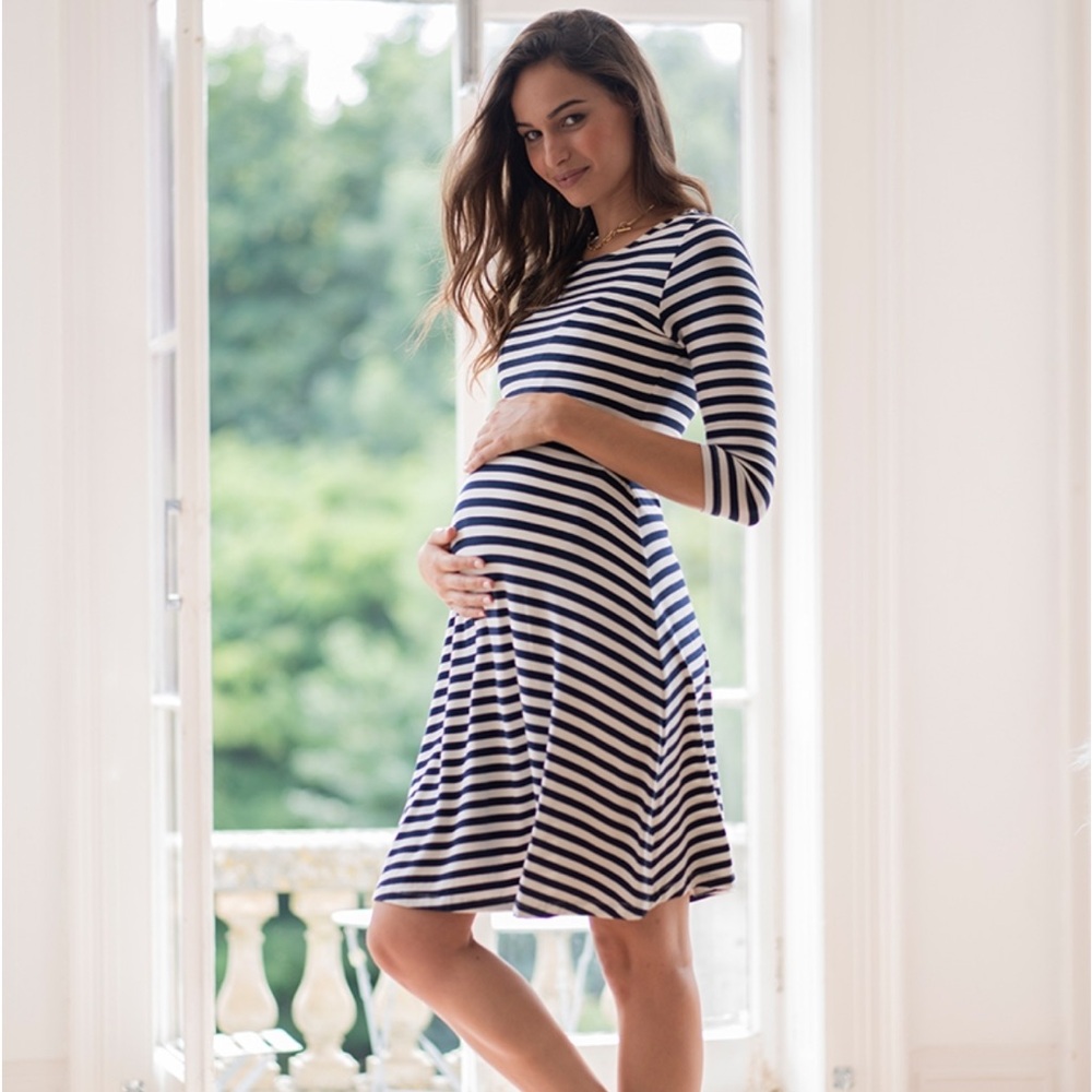 Nadia | Striped Maternity & Nursing Dress